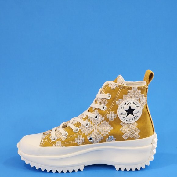 Converse Run Star Hike Hi Tonal Embroidery Unisex Platform Sneakers A02231C NWT - Picture 3 of 6